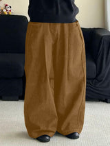 Men's Solid Color Textured Wide Leg Pant SKUL35282