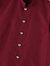 Men's Avant-Garde Ornate Silver Buttons Sleeveless Mandarin Collar Shirt SKUL62076