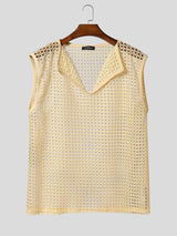 Men's Hollow Out Mesh Design Tank SKUL54406