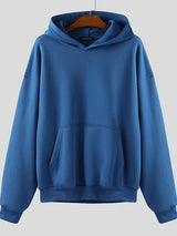 Men's Solid Color Kangaroo Pocket Hoodie SKUL34131