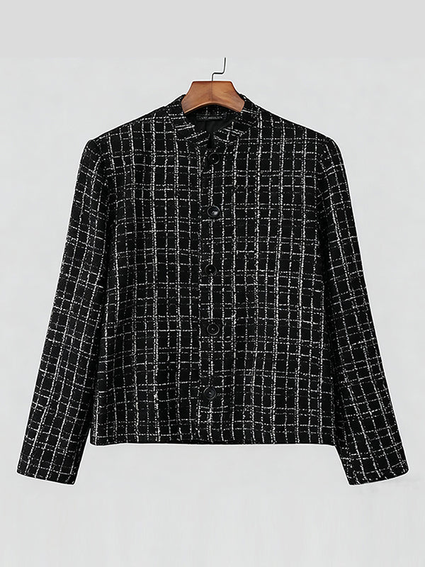 Men's Solid Casual Long Sleeve Jacket SKUL31636