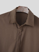 Men's Solid Color Casual Two Pieces Outfit SKUL37894