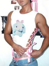 Men's Cartoon Print Cropped Tank SKUL20263