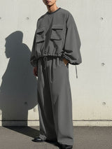 Men's 3D Pocket Drawstring Two Pieces Outfit SKUL41648