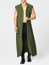 Mens Minimalist Textured Long Hem Cardigan SKUL05546