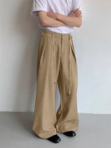 Men's Solid Wide Leg Casual Pant SKUL35234