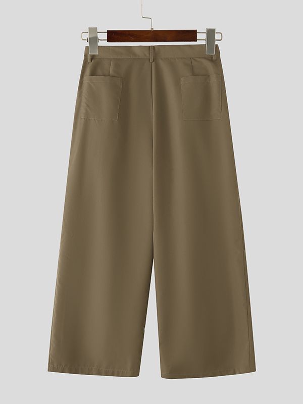 Men's Solid Color Ribbon Casual Long Pant SKUL53041