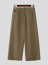 Men's Solid Color Ribbon Casual Long Pant SKUL53041