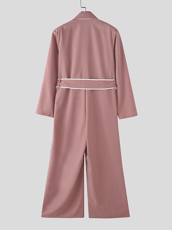 Men's Contrast Line Oversized Jumpsuit SKUL50114