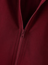 Men's Deconstructed Bat Ear Long Sleeve Zipper T-shirt SKUL35256