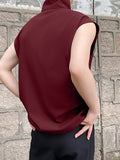 Mens Chinese Style Frog Button Solid Tank Vest SKUK16969