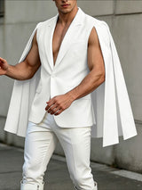 Men's High Street Wear Cape Sleeve Single Button Fashion Cloak SKUL68348