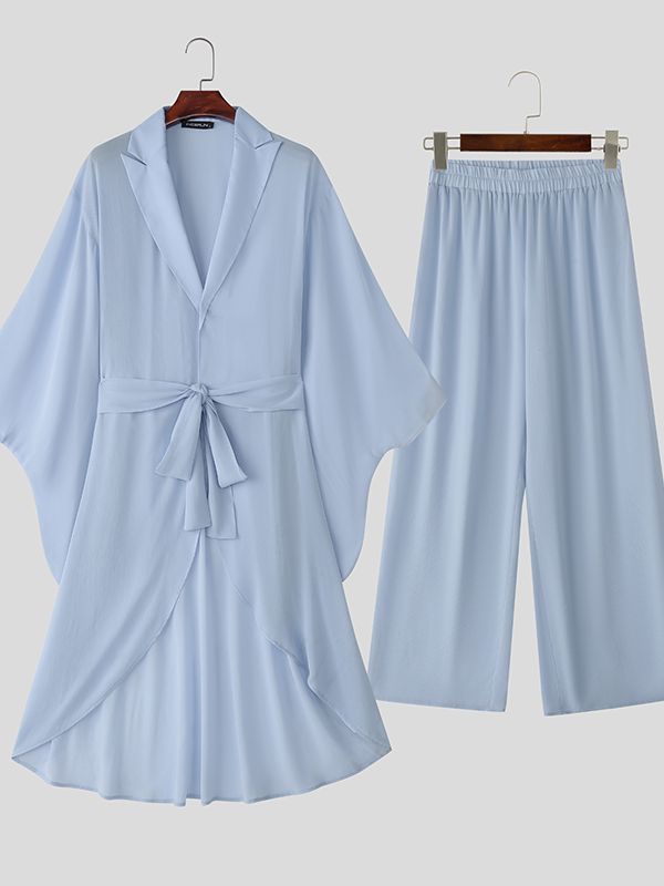 Men's Loose Waist Casual Two Pieces Outfit SKUL39011