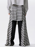 Mens Plaid Irregular Design High Waist Skirt SKUK45435