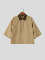 Men's Barn Style Contrast Collar Shirt SKUL53010