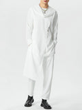 Mens Solid Robe Muslim Two Pieces Outfits SKUK31033