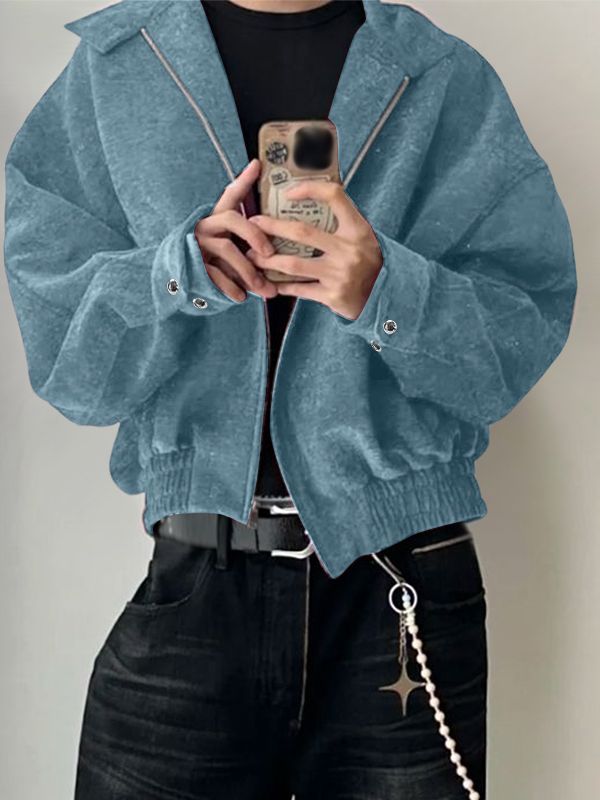 Men's Solid Velvet Long Sleeve Jacket SKUL34129