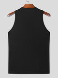 Mens Solid Rib-Knit Sleeveless Vest SKUK50851