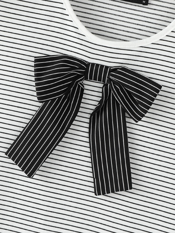 Mens Bow Detail Patchwork Striped Casual Tank SKUL20616