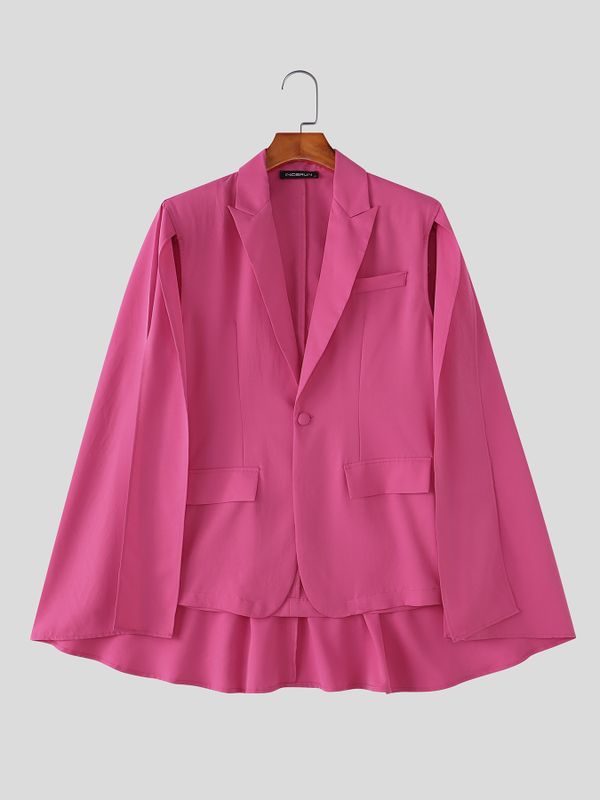 Men's High Street Wear Cape Sleeve Single Button Fashion Cloak SKUL68348