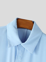 Men's Deconstructed Long Hem Floor Length Long Sleeve Shirt SKUL37703