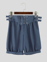 Men's Avant-Garde Corset High-Waist Multi-Buckle Balloon Short SKUL63807