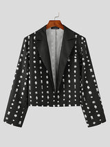 Mens Casual Print Long Sleeve Blazer SKUK79649
