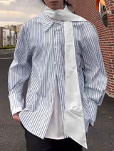 Men's Casual Striped Long Sleeve Shirt SKUL32777