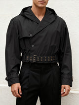 Men's Solid Color Hooded Long Sleeve Jacket SKUL45314