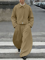 Men's Solid Color Casual Two Piece Outfit SKUL50939