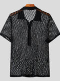 Mens Mesh Hollow Short Sleeve Golf Shirt SKUK14240