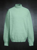 Mens Plush Solid Long Sleeve Pullover Sweater SKUK43020