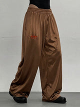 Men's Vintage High Street Metallic Gloss Ultra-Loose High-Drape Wide-Leg Pant SKUL66033