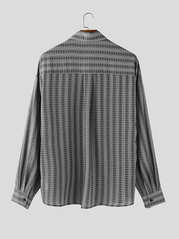 Men's Plaid Casual Long Sleeve Shirt SKUL24787