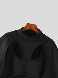 Mens Cutout Deconstruction Design Sweatshirt Crop Top SKUK45308