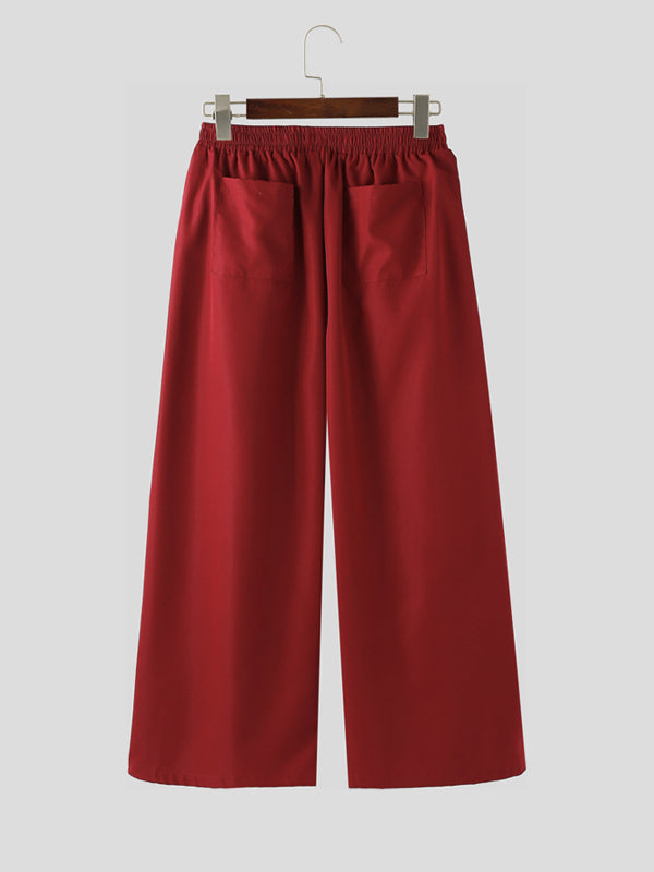 Men's Solid Minimalist Loose Casual Pant SKUL26221