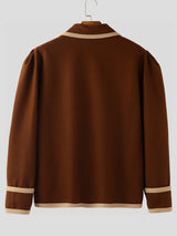 Men's Bold Contrast Edge Long Sleeve Jacket SKUL28510