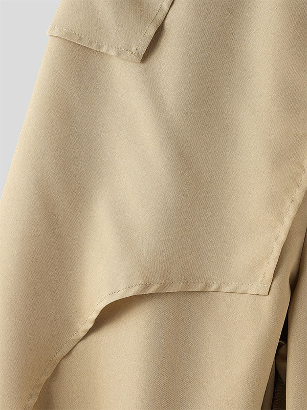 Mens Solid Color Layered Wide-Leg Long Pant SKUK99651