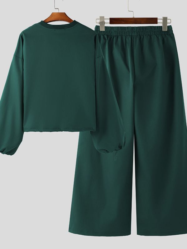 Men's 3D Pocket Drawstring Two Pieces Outfit SKUL41648