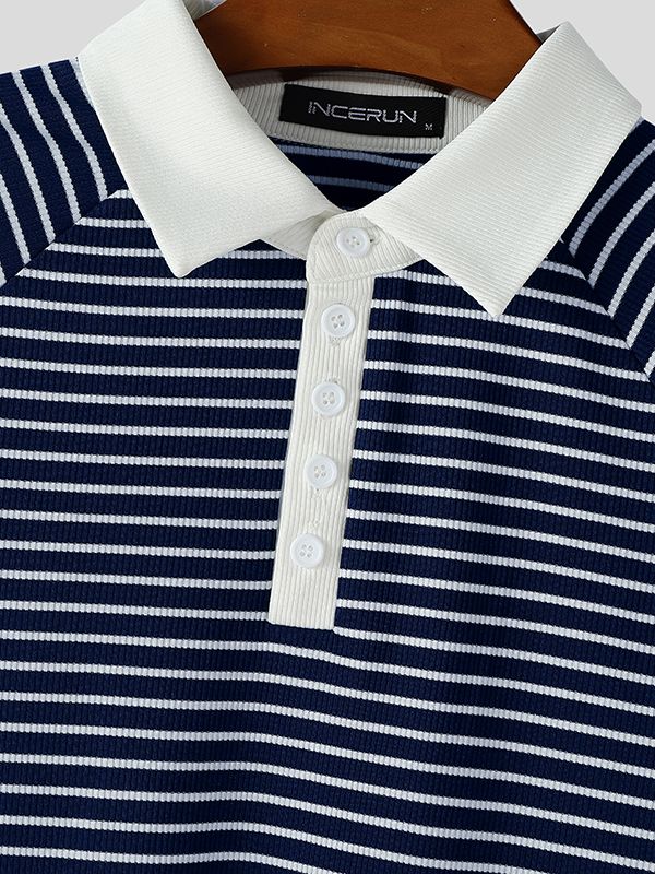 Men's Casual Striped Long Sleeve Shirt SKUL42533