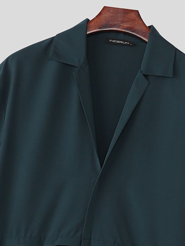 Men's Sheer Mesh Patchwork Short Sleeve Cardigan SKUL49877