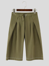 Men's Avant-Garde Ultra-Wide Leg Pleated Short SKUL55357