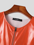 Mens Faux Leather Zip Front Sleeveless Bodysuit SKUK11257