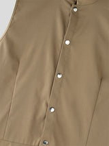 Mens Ruffled Patchwork Sleeveless Blazer SKUL22519