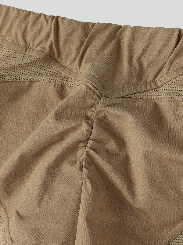 Men's Sexy Athletic Gym Ruched Butt Lift Mesh Panel Scrunch Booty Elastic Waist Mini Length Yoga Short SKUL70269