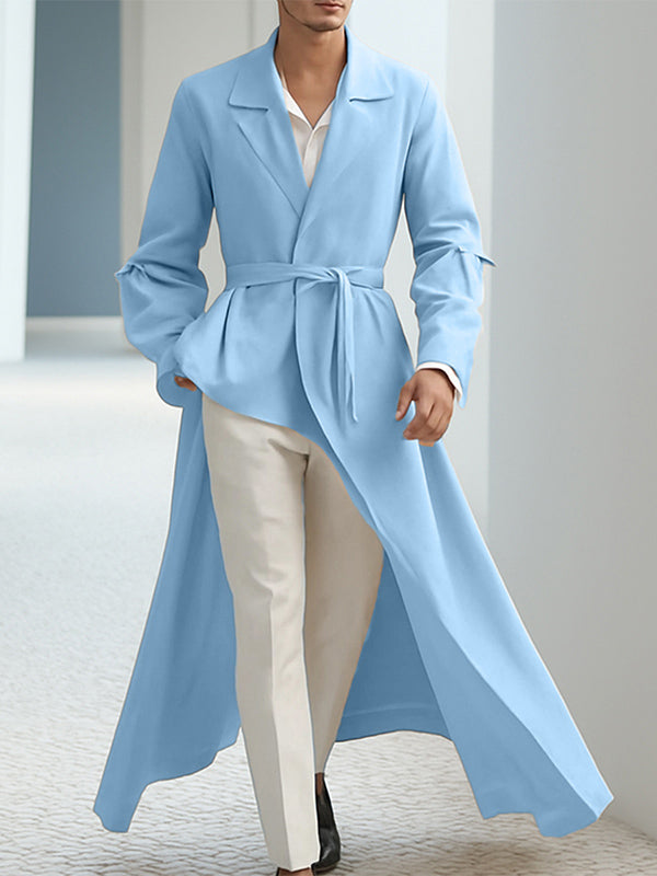 Men's Solid Irregular Hem Coat SKUL26083