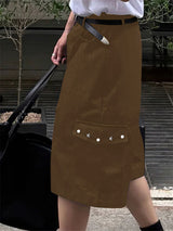 Men's Metal Stud Loose Fit Cropped Short SKUL24774