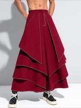 Men's Solid Color Multi Layered Casual Pant SKUL31842