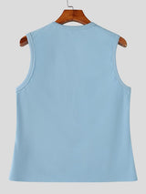 Men's American Vintage High-Street Waffle-Knit Fitted Muscle Tank SKUL71396