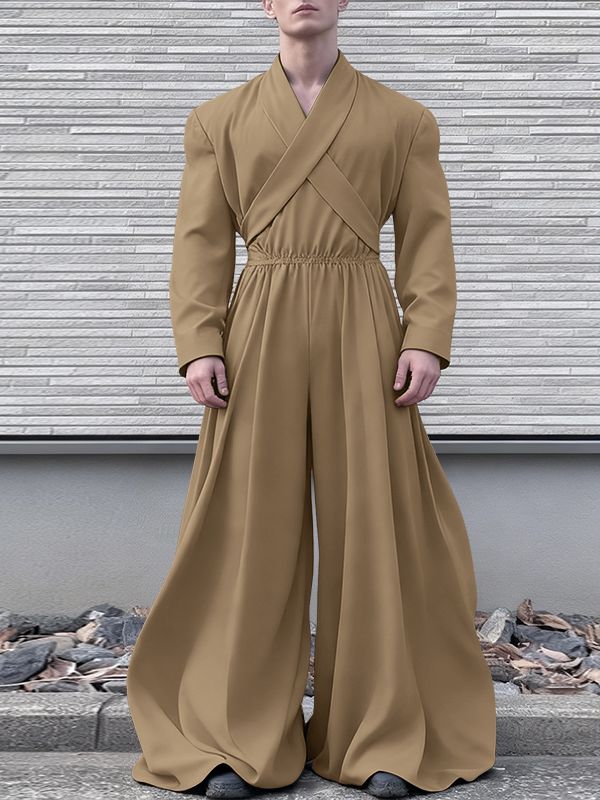 Men's Solid Color Casual Jumpsuit SKUL51264